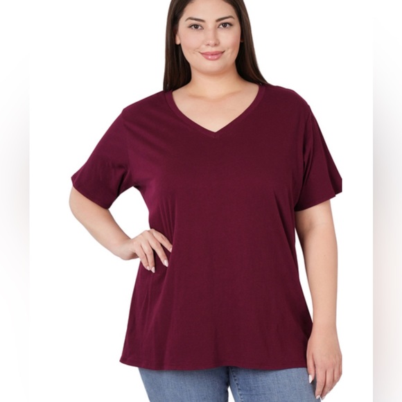 Burgundy Mineral Wash Drawstring Cuffed Short Set - Picture 4 of 5